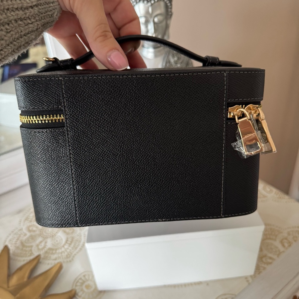 Coach | Black Leather Cosmetic Case - Picture 4 of 11